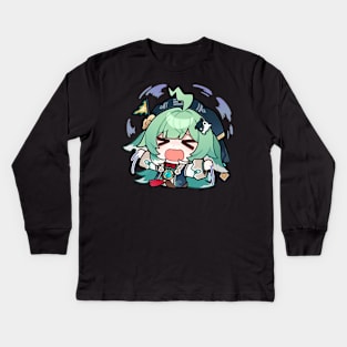 Honkai Star Rail Chibi Huohuo 3 Kids Long Sleeve T-Shirt